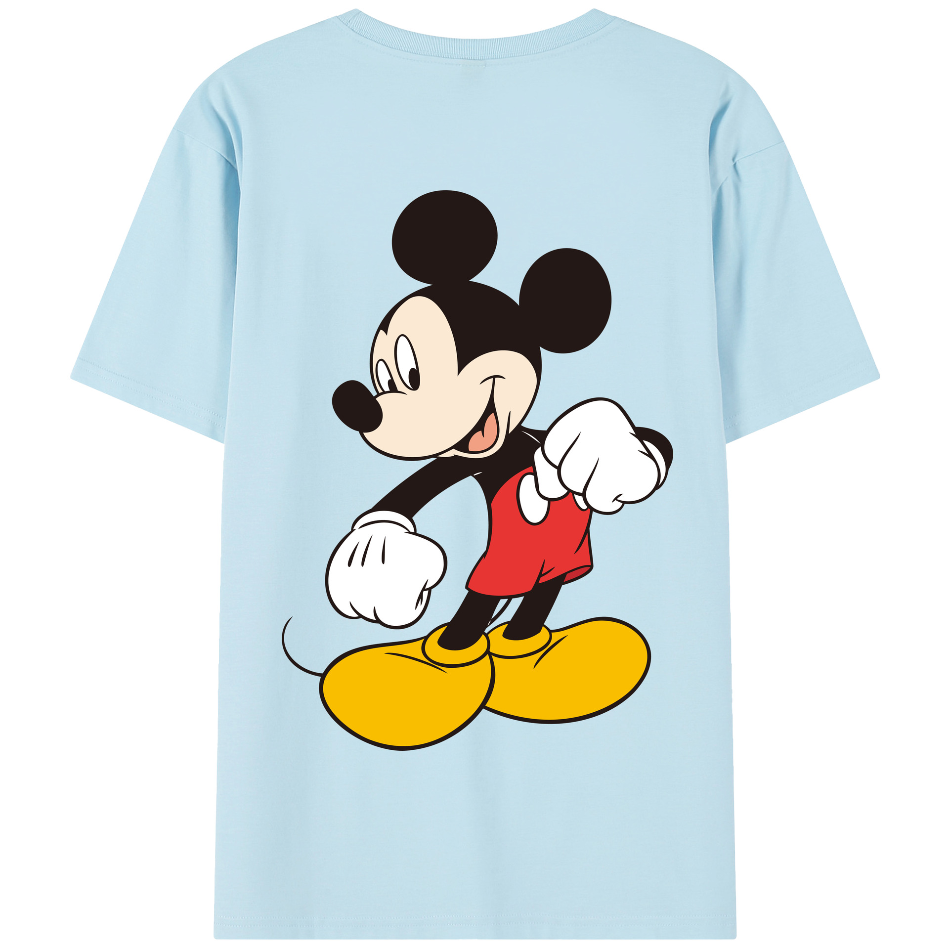 （画像用） ミッキーマウス Mickey Mouse 綿100％半袖Tシャツ（背面プリント）
